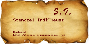 Stenczel Iréneusz névjegykártya